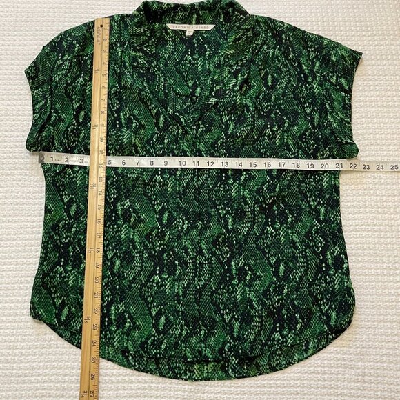 Veronica Beard Merci Python Print Silk Blouse Size 10 EUC - Picture 10 of 10